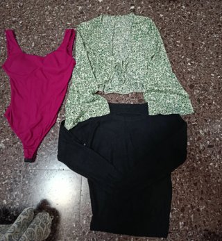 Gonna jeans e gonna paillettes rosa