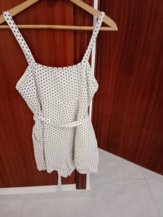 Mono Mango lunares blanco y negro talla L