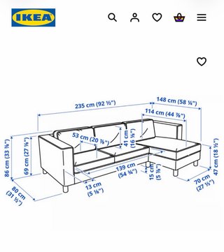 Sofá chaise longue 3 plazas tela