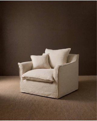 Sillón de algodón y lino