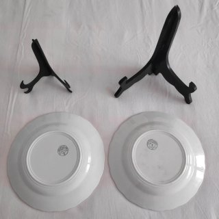 2 Platos Decorativos vintage con Soportes