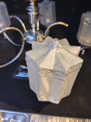 Lámpara de techo vintage cristal y metal