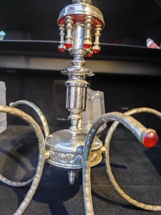 Lámpara de techo vintage cristal y metal
