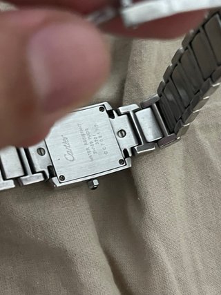 Reloj Cartier Plata y Blanco
