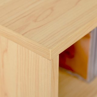 Estante Porta CD Set De 2 Piezas Con 6 Estantes 102 CD Para Casa De Madera MDF 21 X 19.2 X 88.3Cm Madera Natural