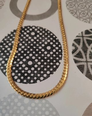 Collar Acero Dorado Unisex