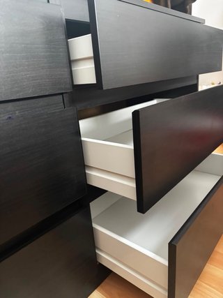 Cajonera madera oscura como nueva
