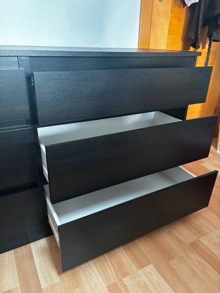 Cajonera madera oscura como nueva