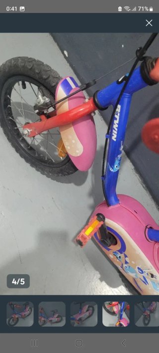 Bicicleta infantil niña rosa y azul