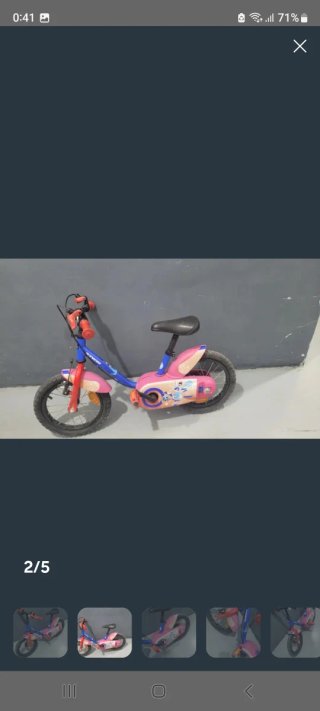 Bicicleta infantil niña rosa y azul