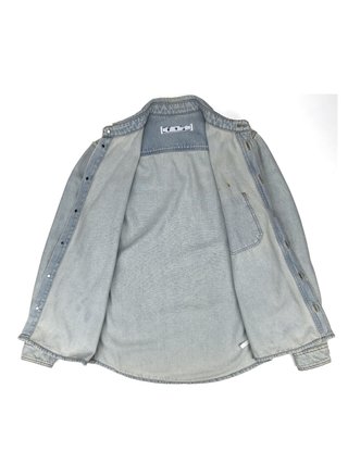 Off-White SS21 Marker Arrows Denim Shirt Light Blu