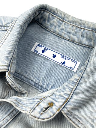 Off-White SS21 Marker Arrows Denim Shirt Light Blu