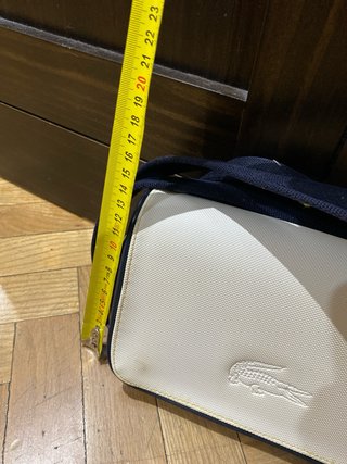 Bolso Lacoste Blanco y Azul