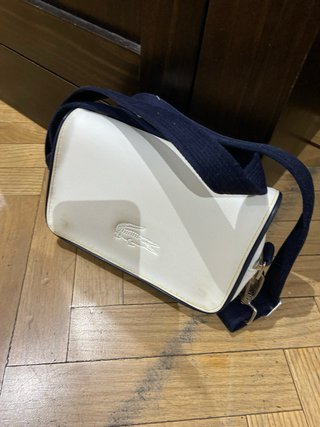 Bolso Lacoste Blanco y Azul