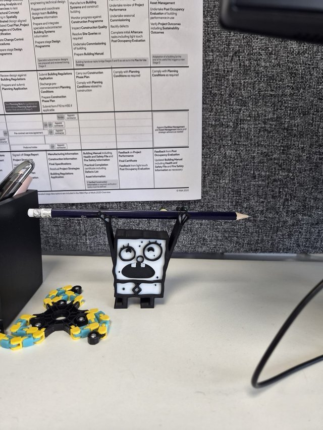 Porta-Canetas dooblebob 3D