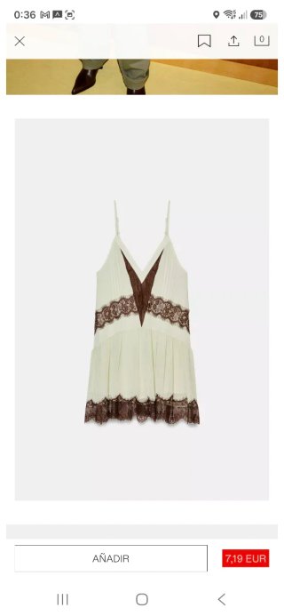 Vestido Zara combinado tallas S y M