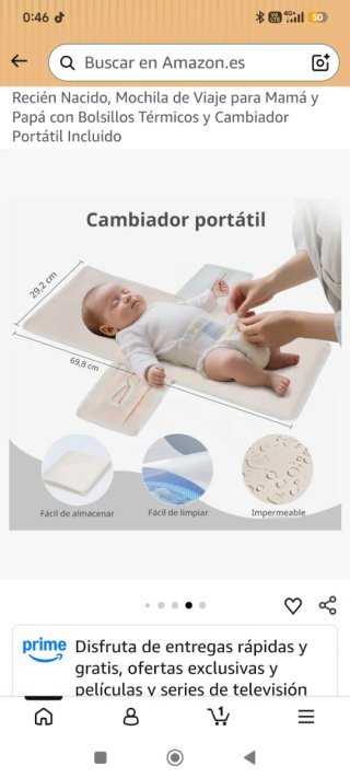 Mochila Cambiador Neopreno Impermeable
