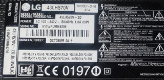 Placa Fuente y Lógica LG 43LH570V.