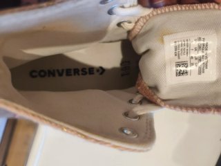 Converse rosas con detalles dorados talla 40