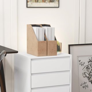 Archivador de Oficina con 4 Cajones, Ruedas con Freno, Cajonera de Escritorio para Carta/Formato A4/Legal, Cajonera de Oficina para Estudio Bajo Escritorio, 46X40X65 Cm, Blanco