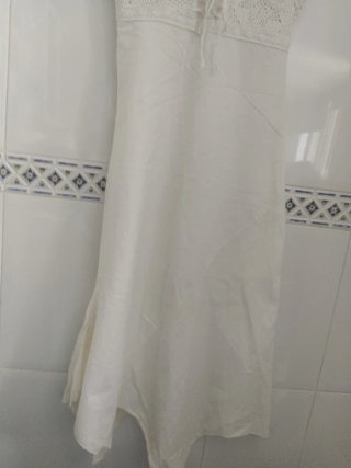 Vestido crochet blanco talla única