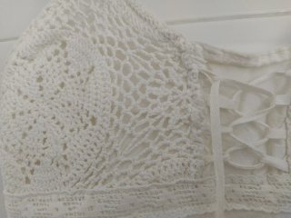 Vestido crochet blanco talla única