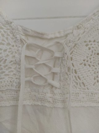 Vestido crochet blanco talla única