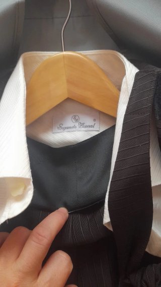 Traje beige