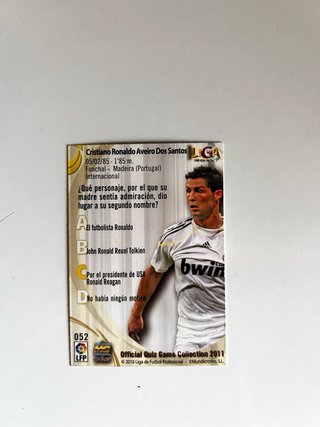 Carta Fútbol Cristiano Ronaldo Real Madrid 2009/10