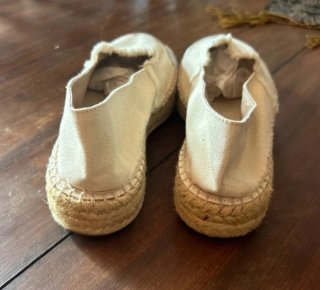 Alpargatas Esparto Beige y Plata Talla