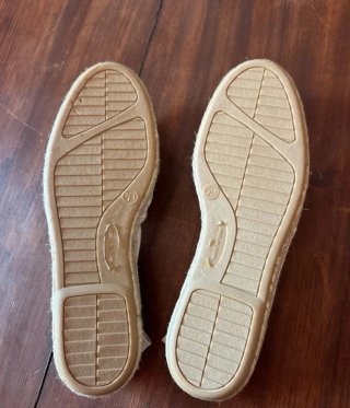 Alpargatas Esparto Beige y Plata Talla