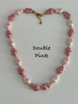 Collana Cuori sacri Doppio Rosa