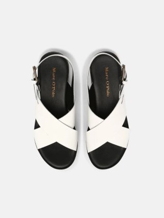 Sandalias cuña piel blancas Marc O'Polo Talla 38