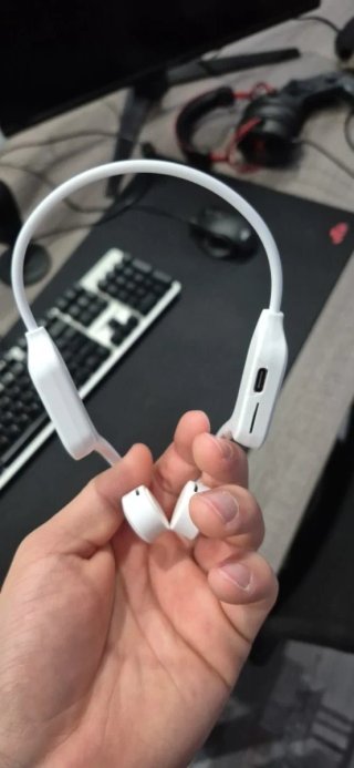 Auriculares Óseos MP3 / Bluetooth Blancos