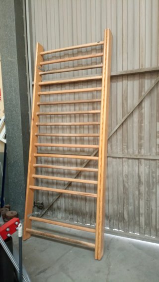 Estructura de madera para estiramientos