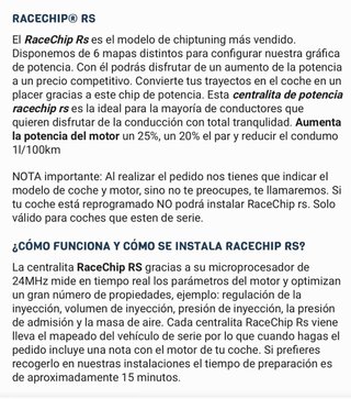 Chip de potencia Race Chip 6 mapas