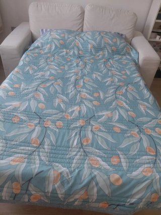 Divano letto in tessuto e pelle