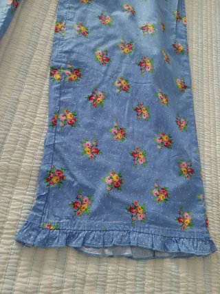 Pantalones de pijama florales azules