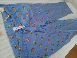 Pantalones de pijama florales azules
