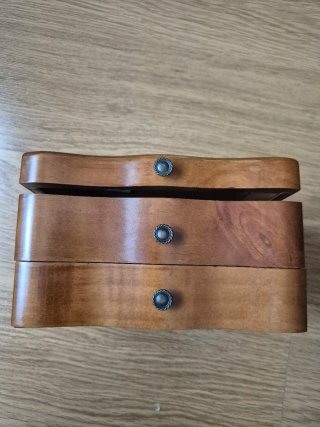 Joyero madera con espejo 20x13x12cm