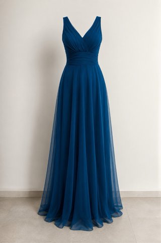 Vestido largo azul