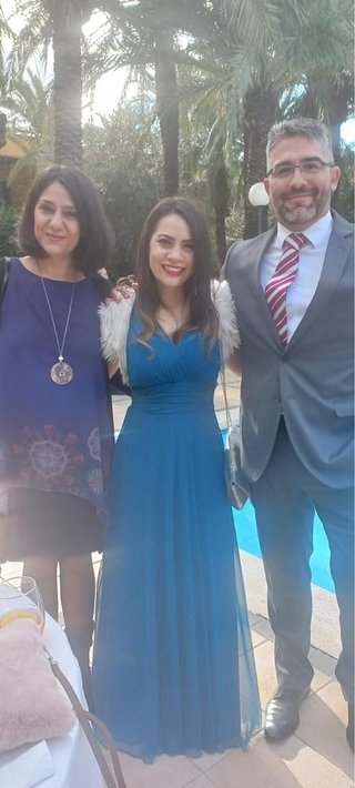 Vestido largo azul