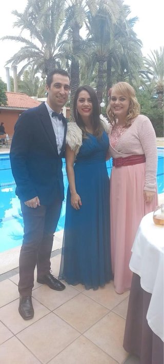 Vestido largo azul