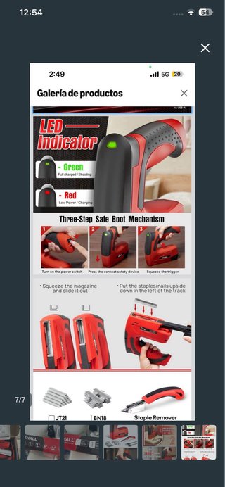 Pistola clavadora  4v inalambrica  NUEVoO