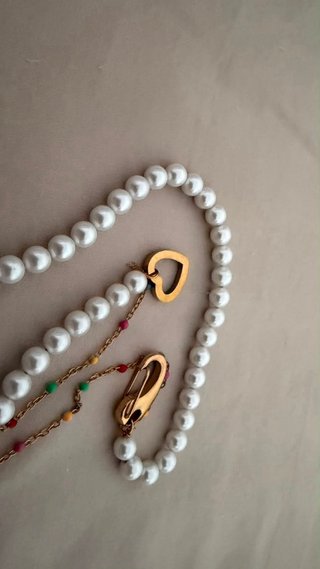 Collar Bimba y Lola perlas y cadena