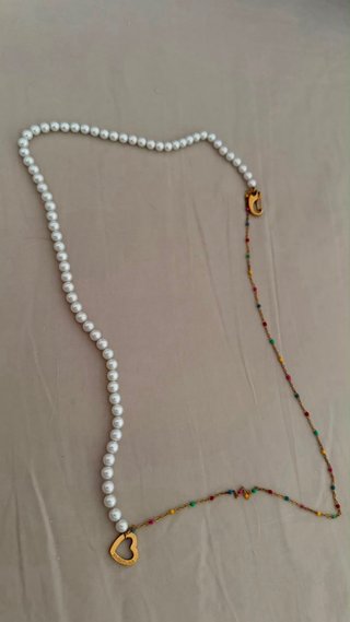 Collar Bimba y Lola perlas y cadena