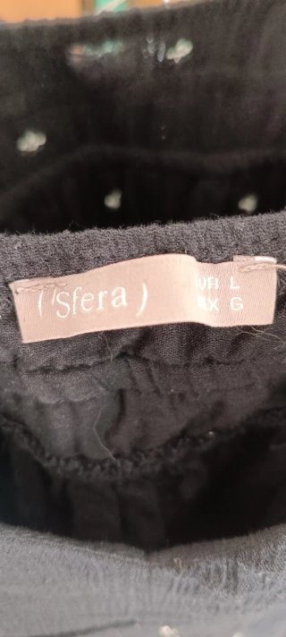 Vestido Sfera negro con detalles plateados