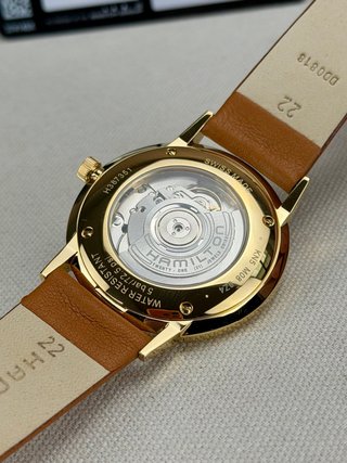 Reloj Hamilton Intra-matic Dorado Marrón