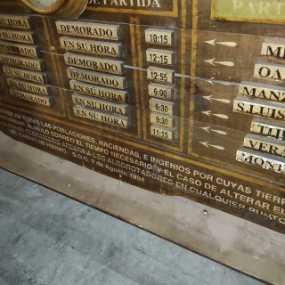 Panel Antiguo Ferrocarril Horarios Trenes México