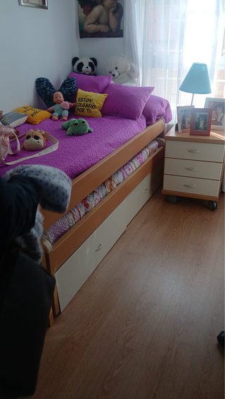 Cama nido con cajones y colchón